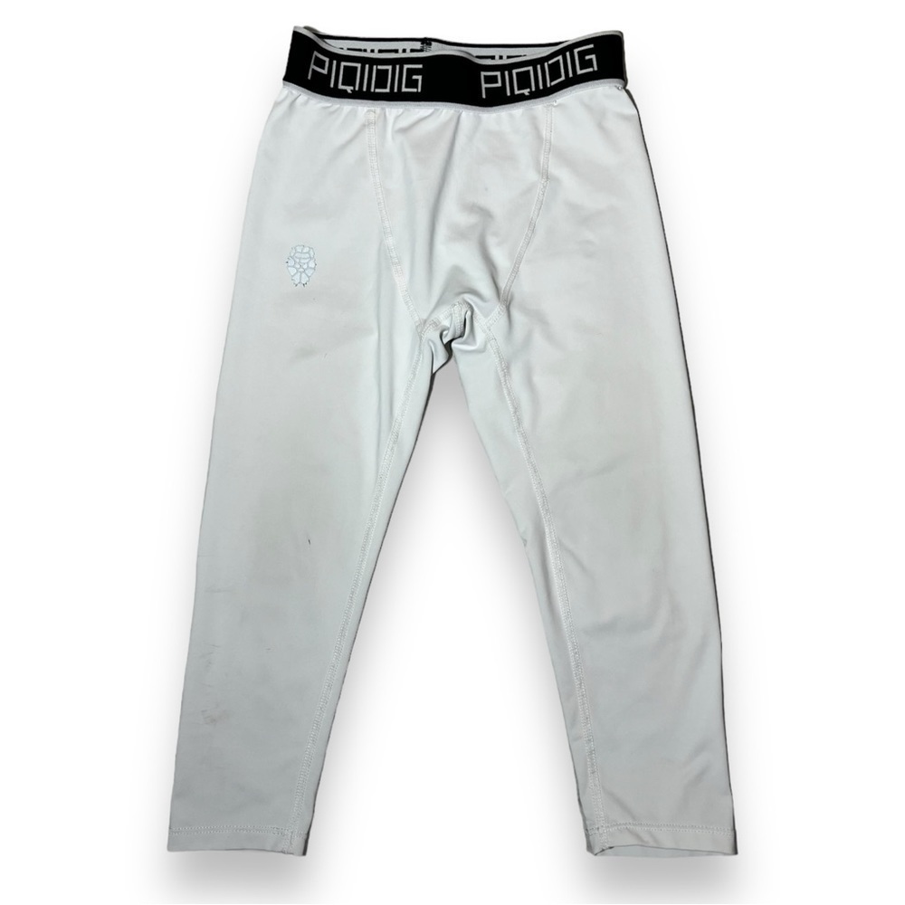 Boys 3/4 Compression Tights White Size Medium